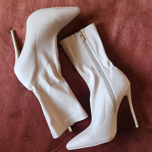 Tan/Nude SIMMI London Zip Up Ankle Boots. Size 8. - Picture 1 of 5